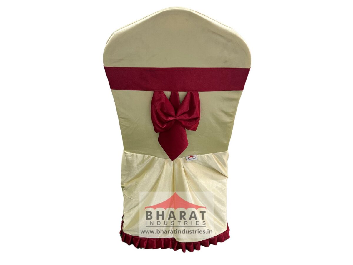 Banquet chair cover - Sandal/Marroon - Image 2
