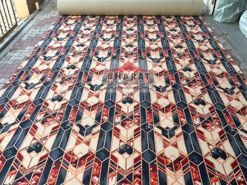Non woven printed carpet - 542/Red