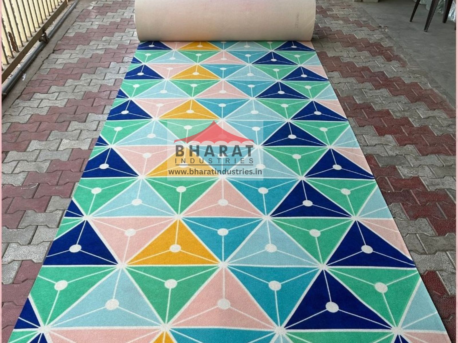 Non woven printed carpet - 561/Blue