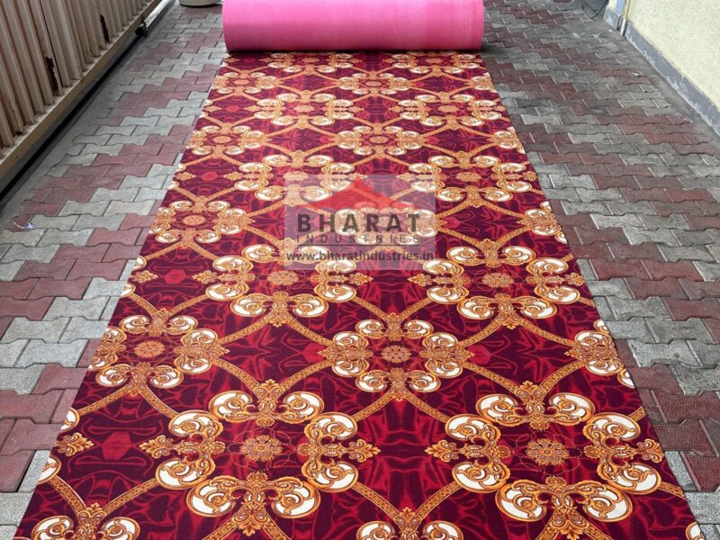 Non woven printed carpet - 3399/Red